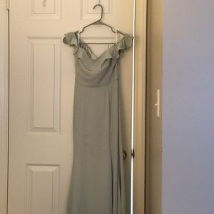 W TOO chiffon dress in a beautiful sage color!